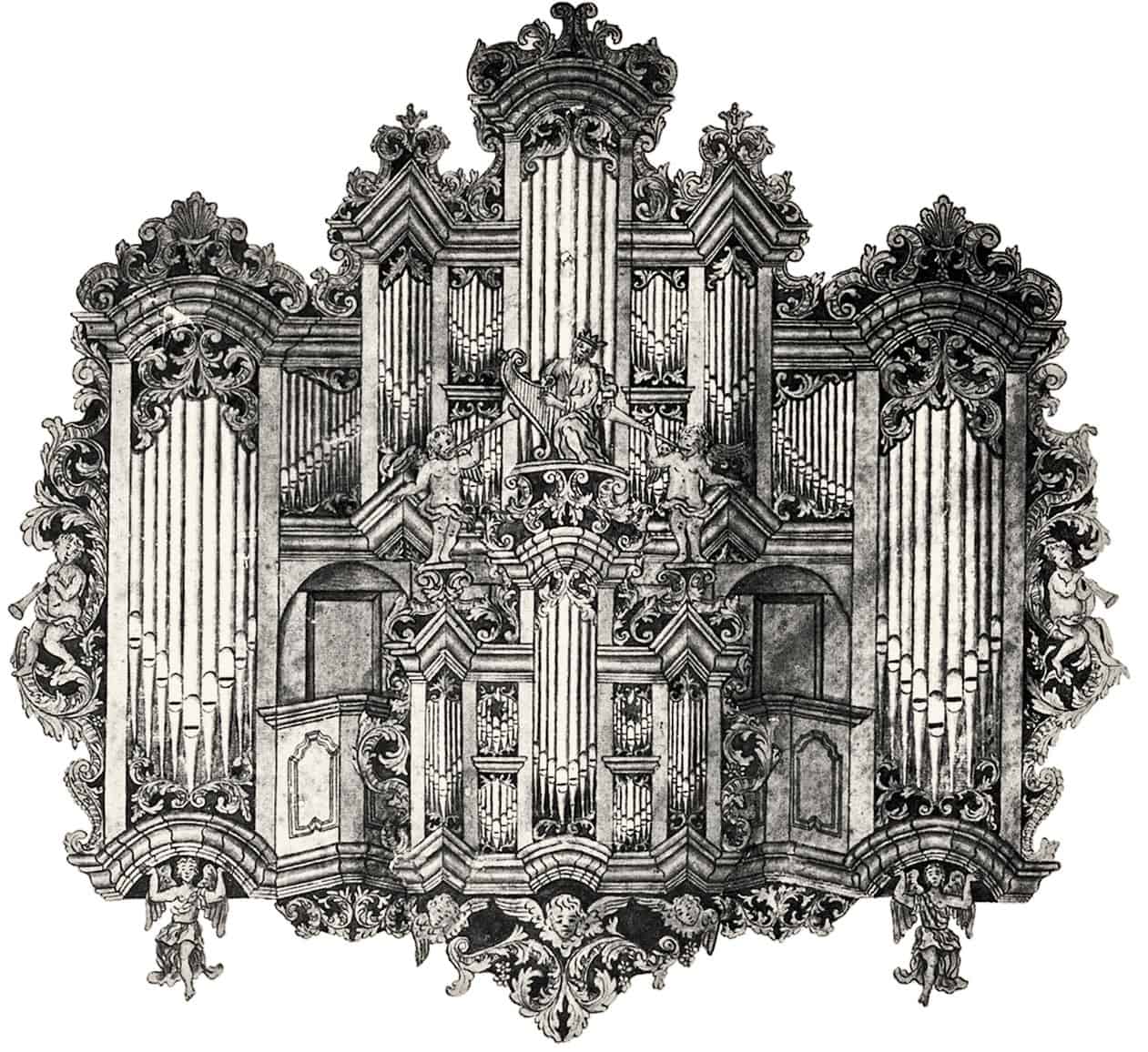 Orgel Zeichnung