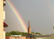 St. Pauli Kirche mit Regenbogen